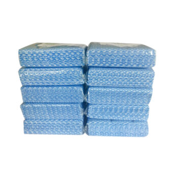 J Cloths | Disposable Cleaning Cloths | 33cm x 35cm | Blue | 1/4 Folded